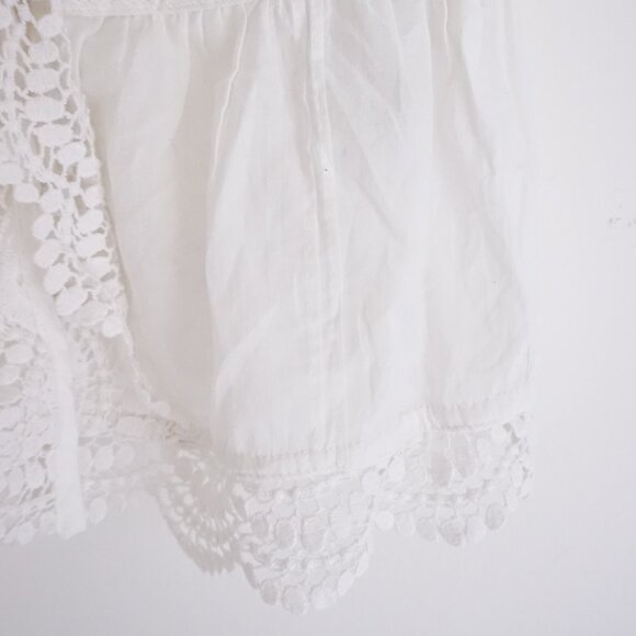 Abercrombie & Fitch White Lace Peplum Tank Top Cottagecore Feminine Dainty S - Picture 3 of 13